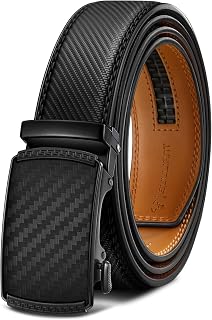 BULLIANT Men's Ratchet Leather Belt Trimmable 1 3/8“-Gift Boxed