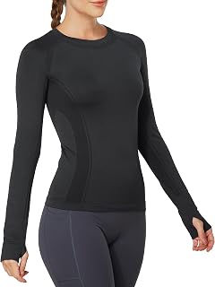MathCat Workout Shirts for Women Long Sleeve, Workout Tops for Women, Quick Dry Gym Athletic Tops，Seamless Yoga Shirts