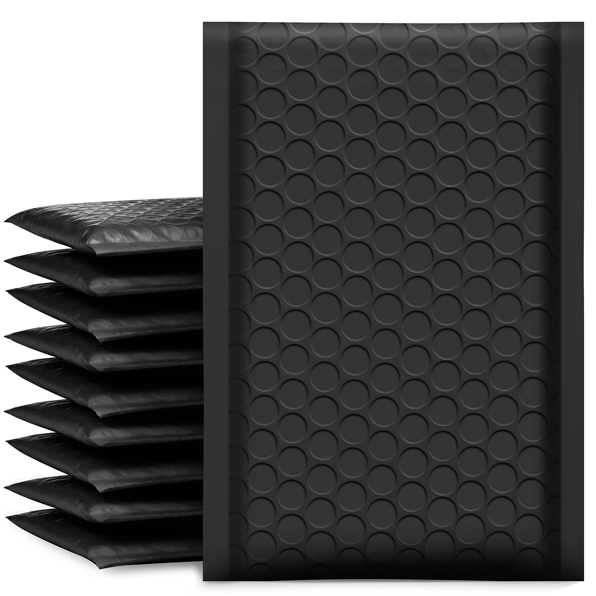 UCGOU Bubble Mailers 4x8" Black 50 Pack Usable Size 4x7" Padded Envelopes | Opaq