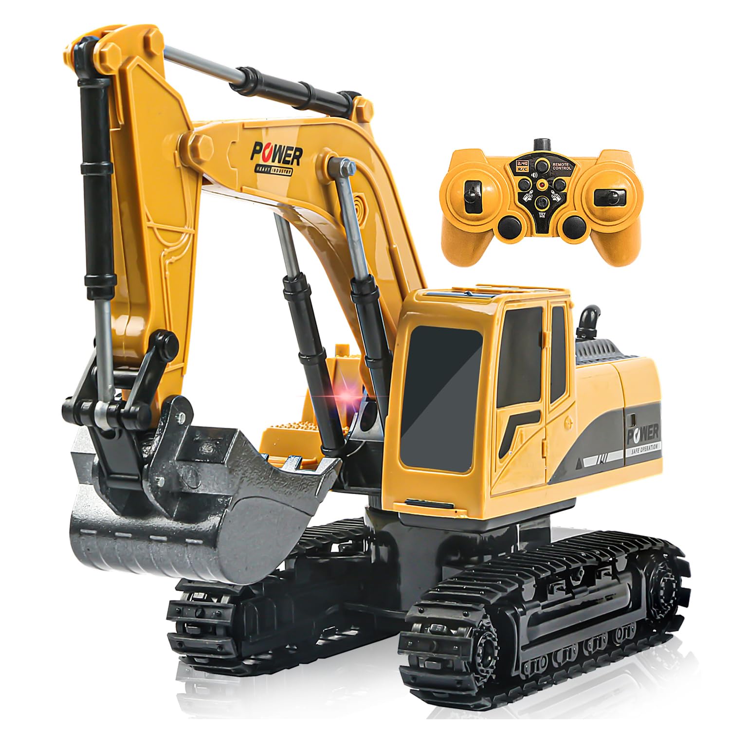 Remote Control Excavator, RC Construction Toy | Metal Shovel Digger Excavator wi