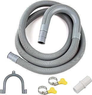 YOUYIKE Drain Hose Washing Machine, 0.5/1/1.5/2/2.5/3/4/5/6/7M Drain Hose Extension Universal Drain Hose with Bracket and Clamps for Washing Machine, Dishwasher