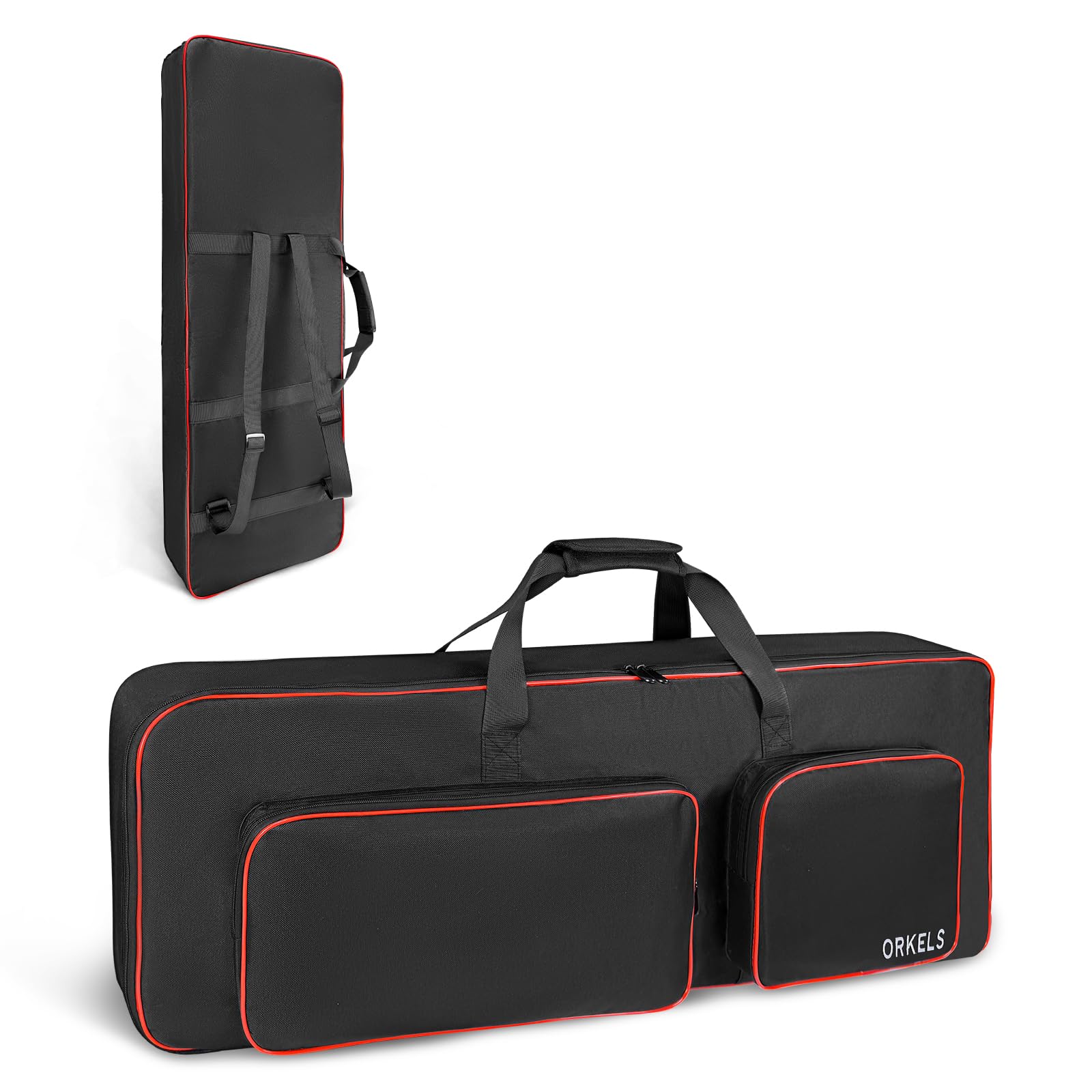 SUNDOY 61-Key Keyboard Gig Bag, Padded Electric Piano Case with 10mm Cushion, 60