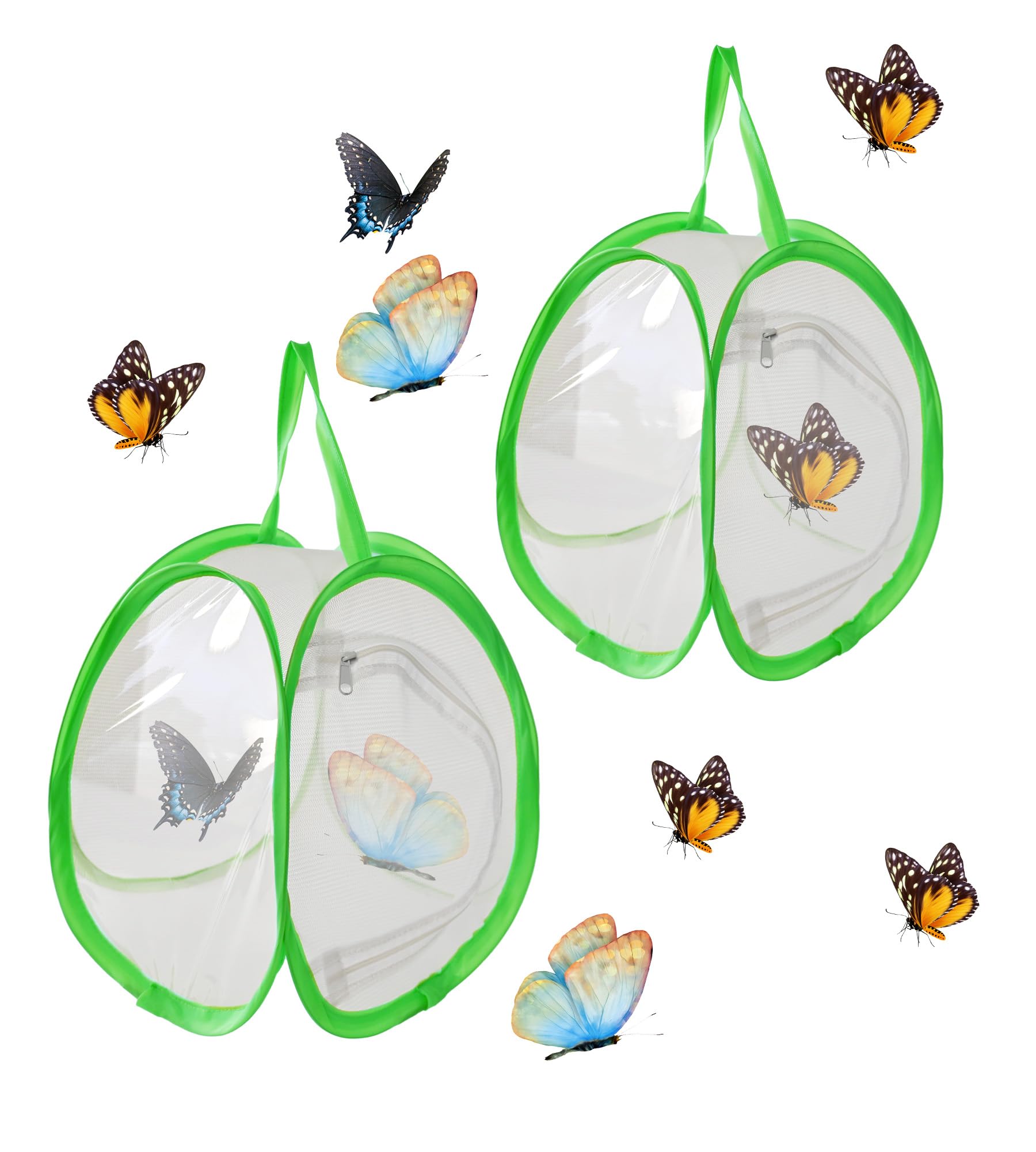 ZRNCRKY Butterfly Habitat Cage, Collapsible Insect Mesh Cage, Portable Insect Bu