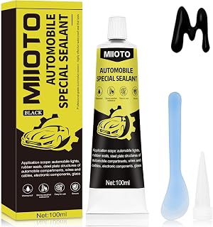 Silicone Alta Temperatura Nero,Colla per Vetro Auto,Colla per Carrozzeria