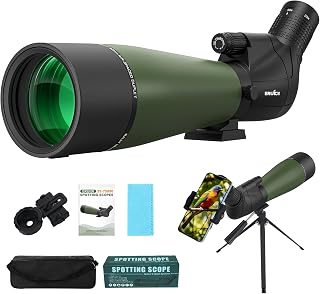 ERUIDI 25-75x80 Spotting Scope with Tripod for Target Shooting HD Optics | BAK4 Prism & FMC Lenses, Long-Range Spotter Scope with Phone Adapter & Carrying Case, Bird Watching Hunting & Stargazing