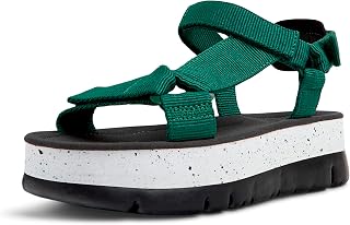 Camper Women's Oruga Up Peeptoe Sandals, Black, 8.5 UK
