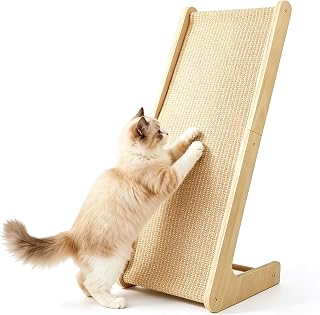 Cat Scratcher, 69cm High Scratching Board for Indoor Cats, Sisal Cat Scratching Post, Protecting Furniture Scratch Pad,L-Shaped Pet Furniture for All Cats Playing, Relaxing(L, Sisal)