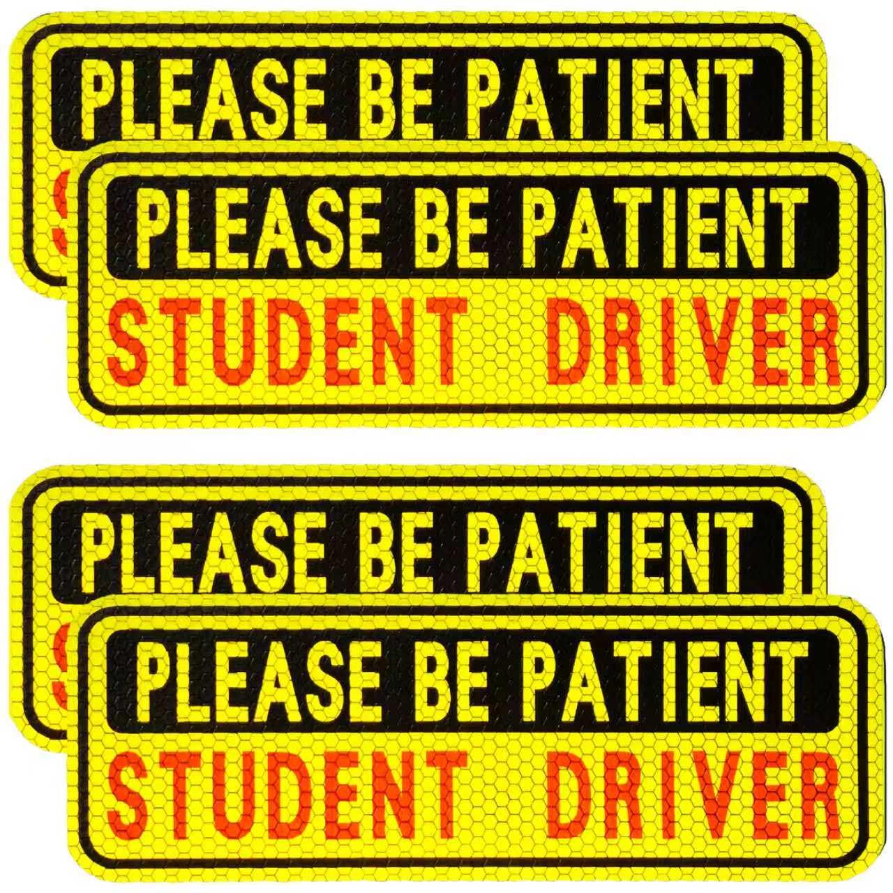 BFXM 4 PCS Student Driver Magnet for Car, New Driver Magnet for Car | Please Be 