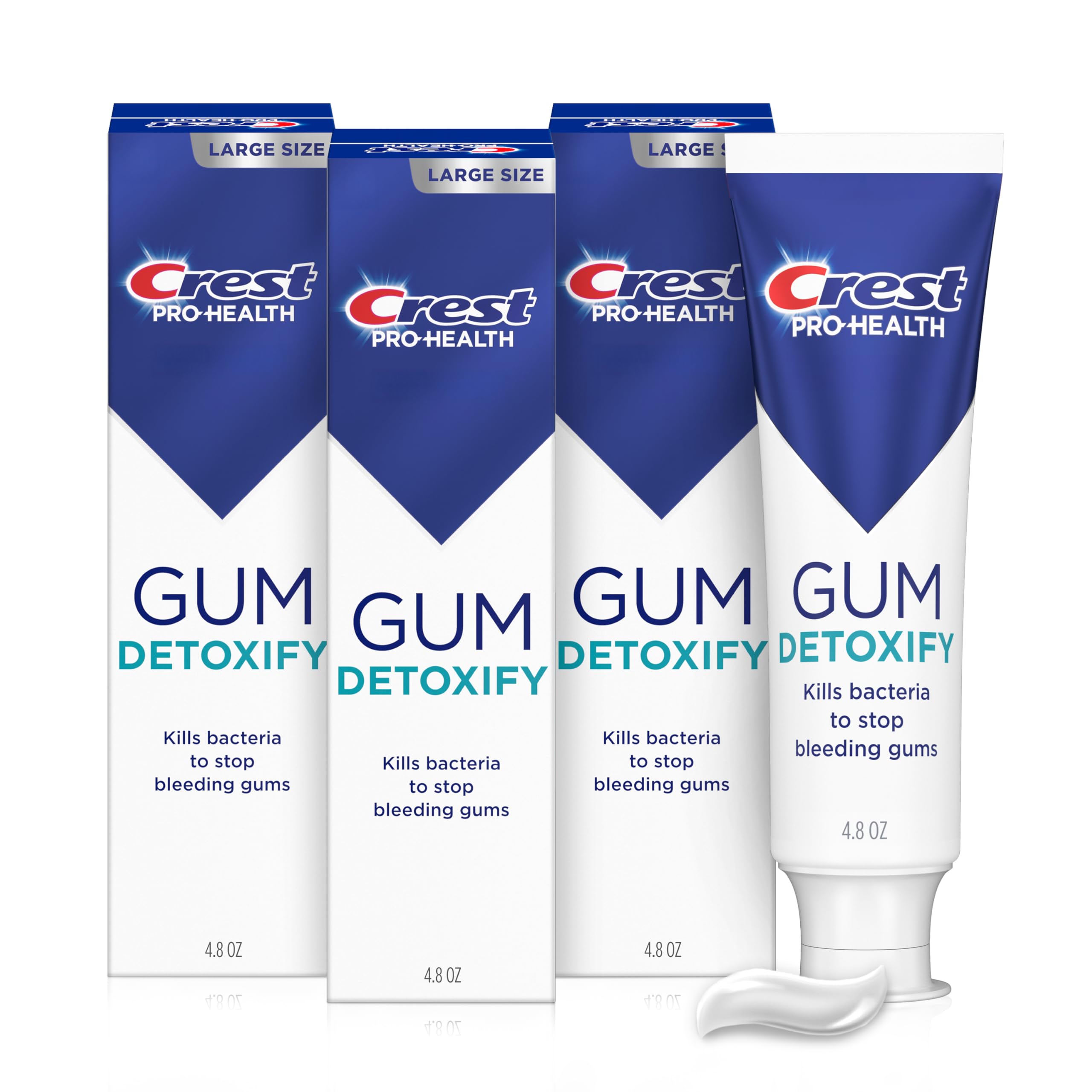 Crest Pro-Health Gum Detoxify Antibacterial Fluoride Toothpaste, 4.8 oz 3 Pack, 