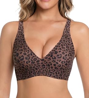 VRCOMFY Jelly Bras for Women Push up Wireless Bralette Seamless Sports Bra | Comfortable, Support, Lift, Full Coverage, No Underwire, Plunge, Deep V, Tshirt, V-Neck, Adjustable Straps, Everyday Wear