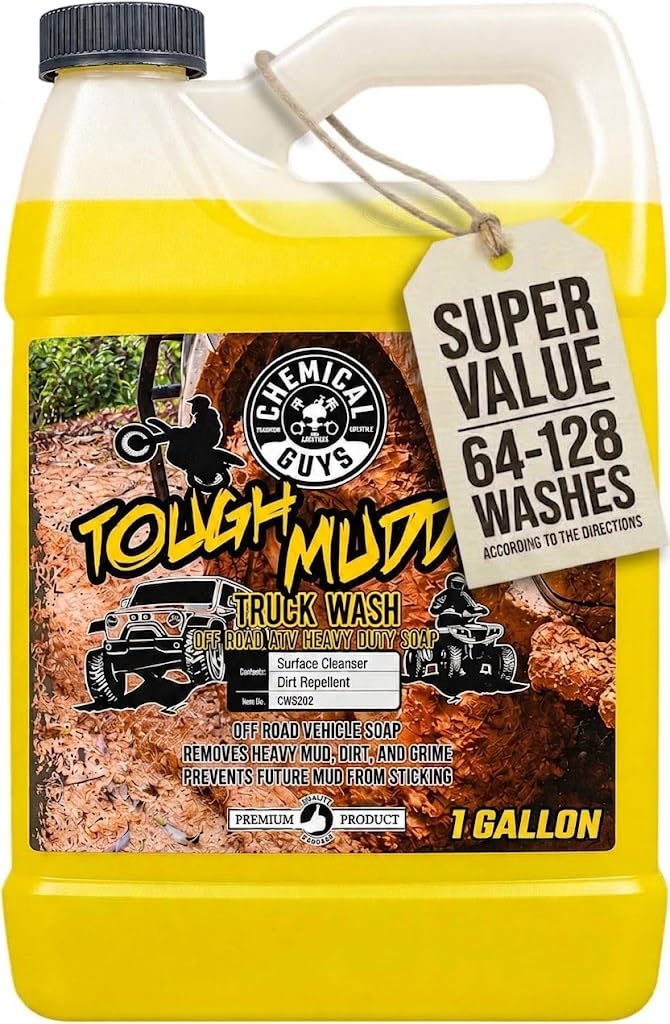 Chemical Guys, Tough Mudder Heavy Duty Car Wash Soap, Lemon Scent, 1 Gallon