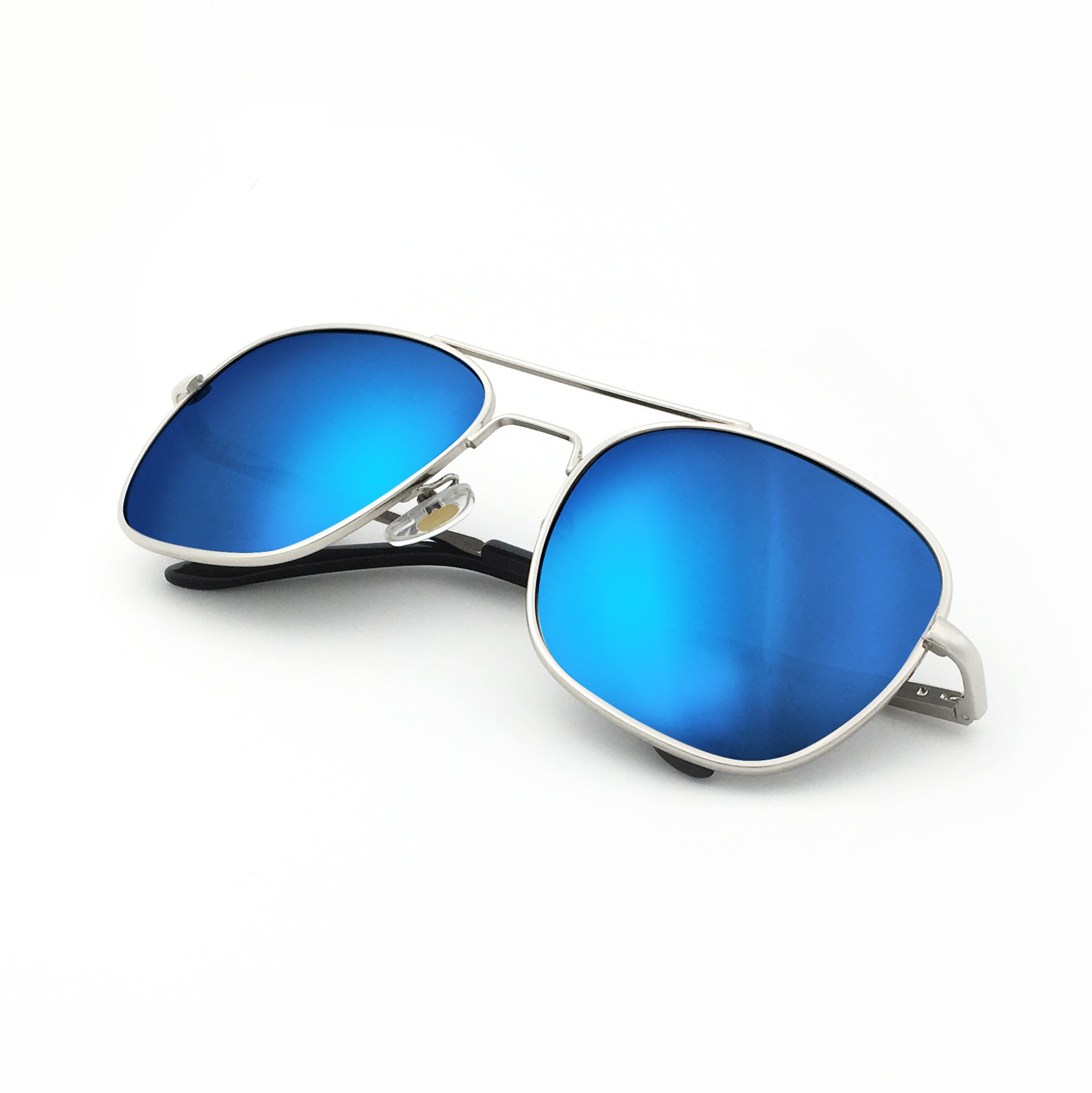 J+S Classic Polarized Square Aviator Sunglasses, for Men/Women, Medium Fit