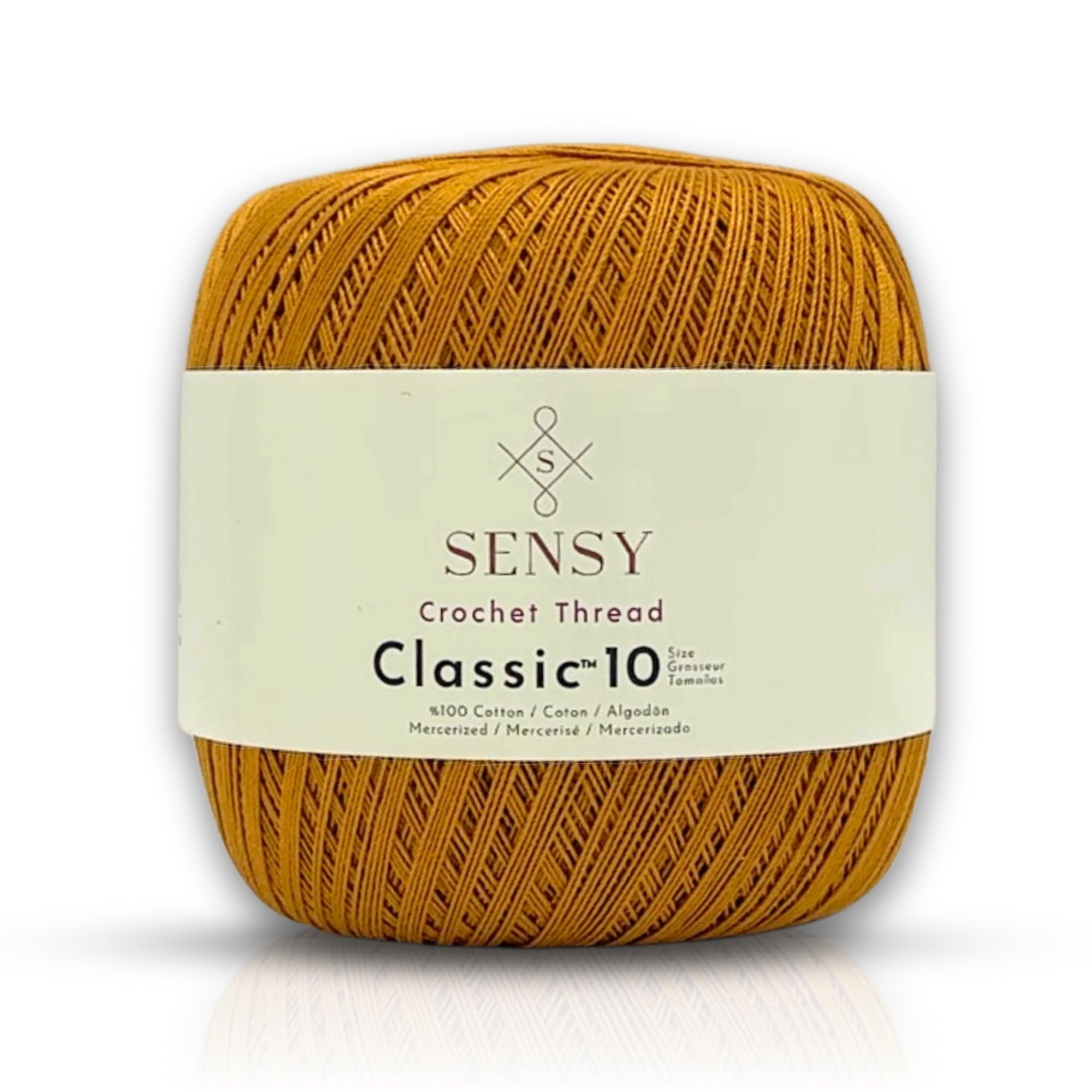 S Sensy Classic Size 10-Mercerized Giza Cotton #0 Lace Yarn Mustard 618yds
