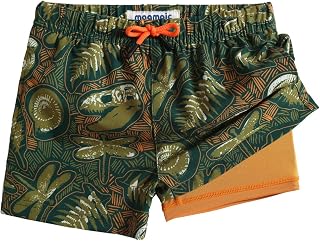 MaaMgic Boys’ Swimming Trunks, Children’s Swimming Shorts, Quick-Drying Swimming Shorts Little Ones, 2-in-1 Board Shorts with Compression Lining, Pockets, Adjustable Drawstring, Reusable