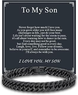 Supcare Birthday Gifts for Him Stainless Steel Cuban Link Bracelets for Men