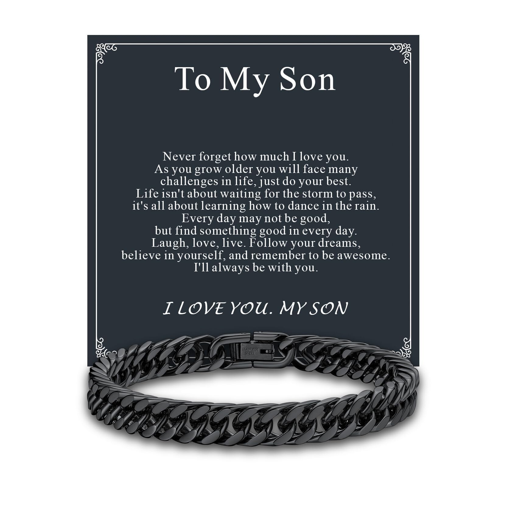 Supcare Birthday Gifts for Him Stainless Steel Cuban Link Bracelets for Men