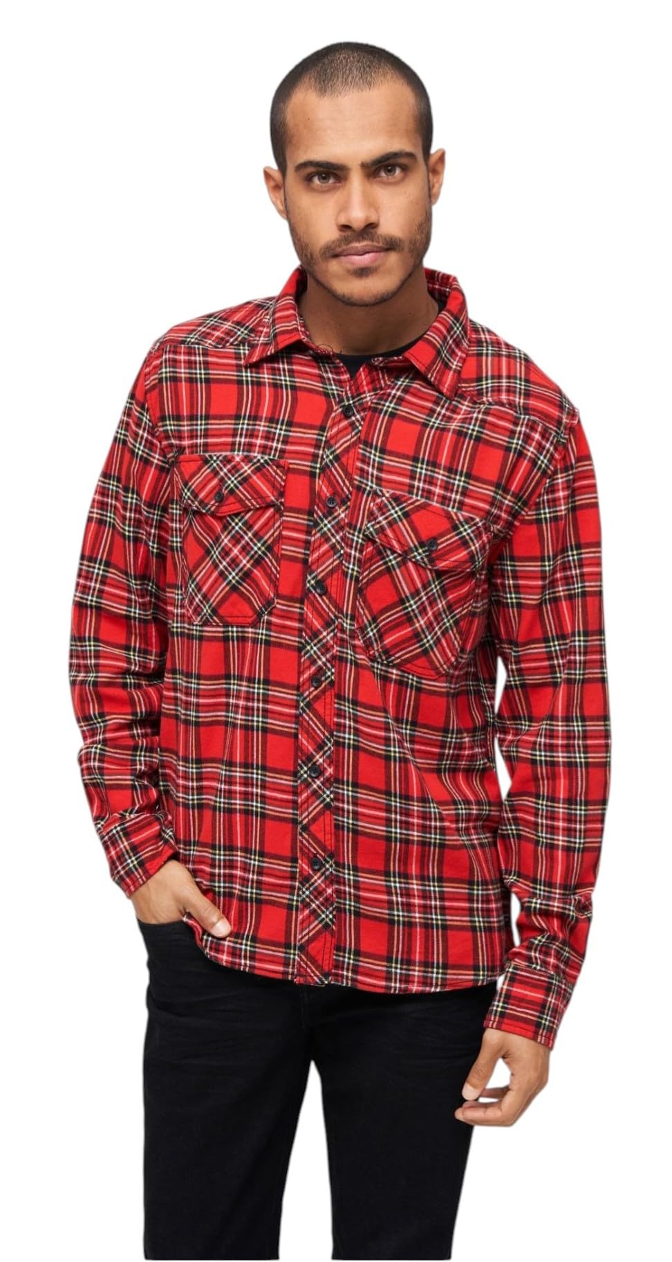 Brandit Individual Wear Men's Flannel Check Shirt Long Sleeve Classic