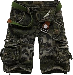 WSLCN Men's Summer Leisure Camouflage Cargo Shorts