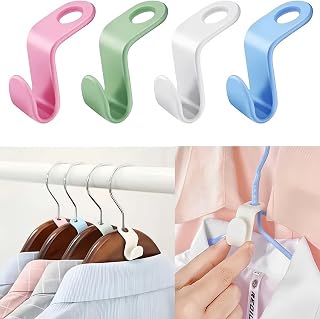 Space Saving Hanger Hooks, 50pcs, Polypropylene, 5KG Max Capacity, White Closet Hangers for Clothes (Blue 20PCS)