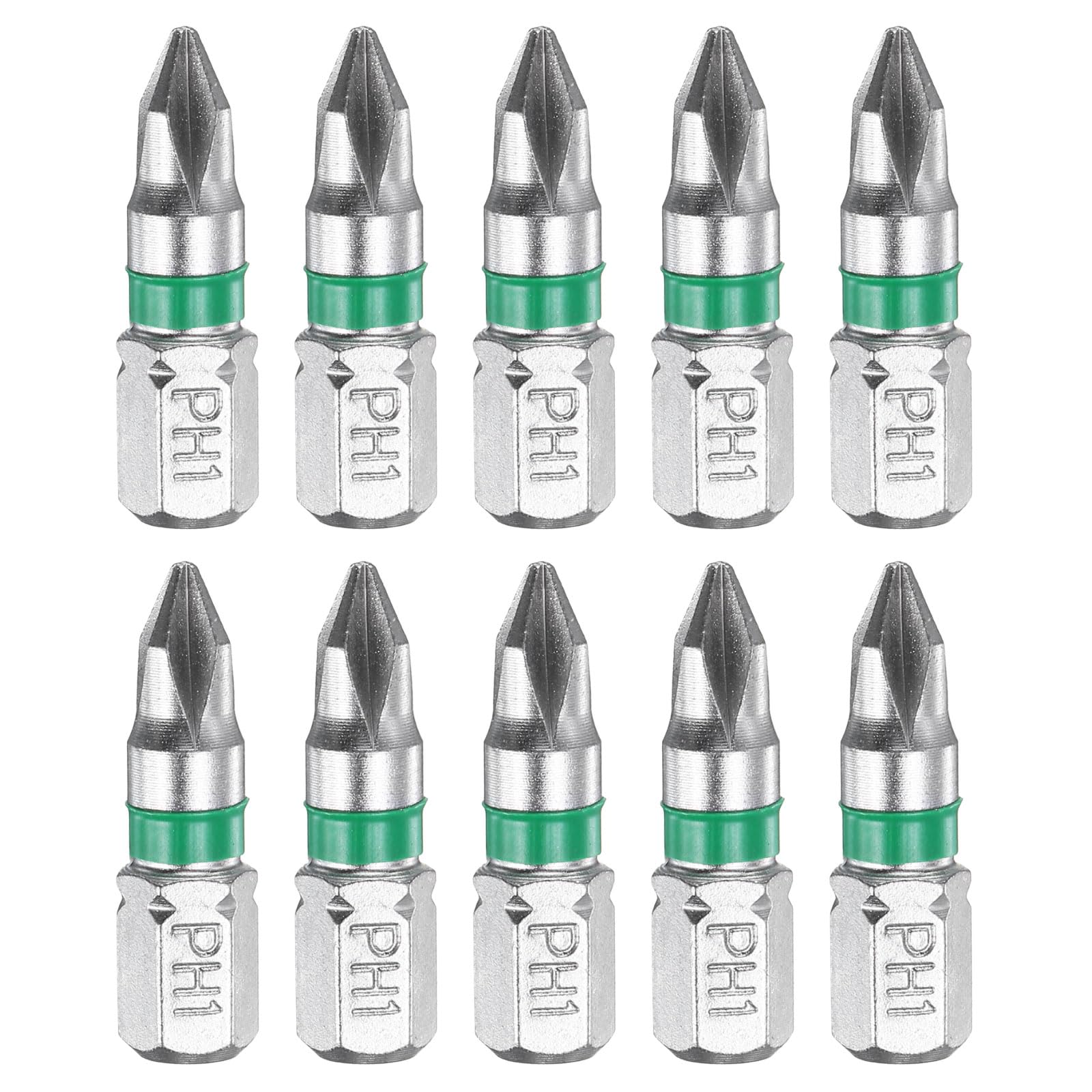 Generic 10pcs Phillips Screwdriver Bit PH1 1/4" Hex Shank 25mm/1" Length Magneti