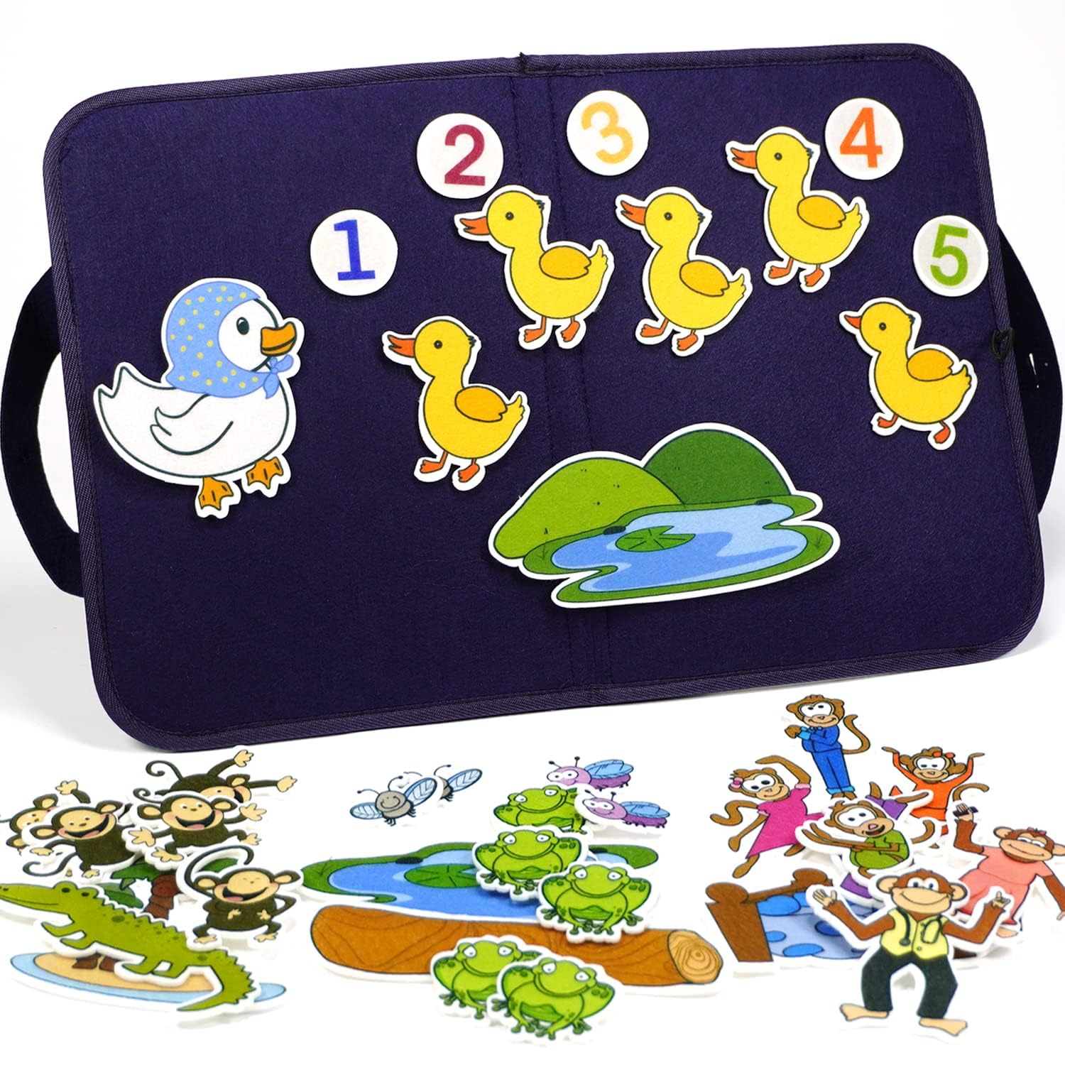 CHEFAN Felt Board for Toddlers, Felt Story Board, 4 Preschool Story Sets | Inclu
