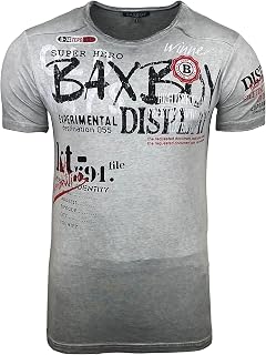 Subliminal Mode BX147 Men's Cotton T-Shirt with Round Neck Short Sleeve Modern/Vintage Style Washed - Classic Cut