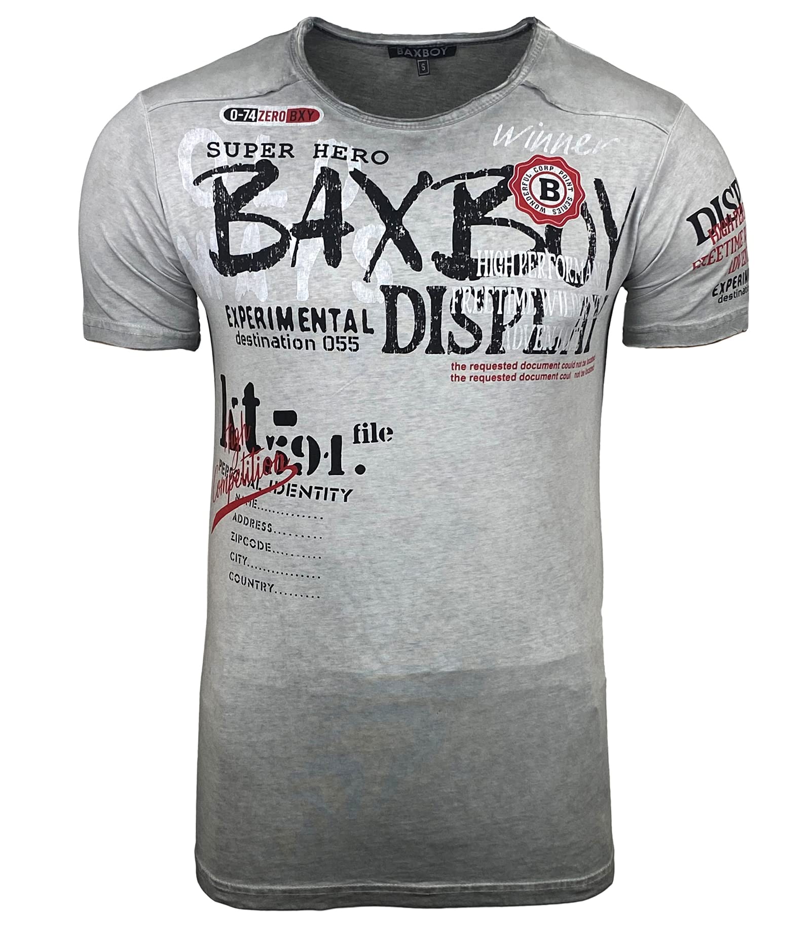 Subliminal Mode BX147 Men's Cotton T-Shirt with Round Neck Short Sleeve Modern/V