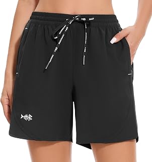 Bassdash Women’s 5” Fishing Shorts UPF 50+ Water Resistant Quick Dry Athletic Hiking Shorts with Pockets FP05W