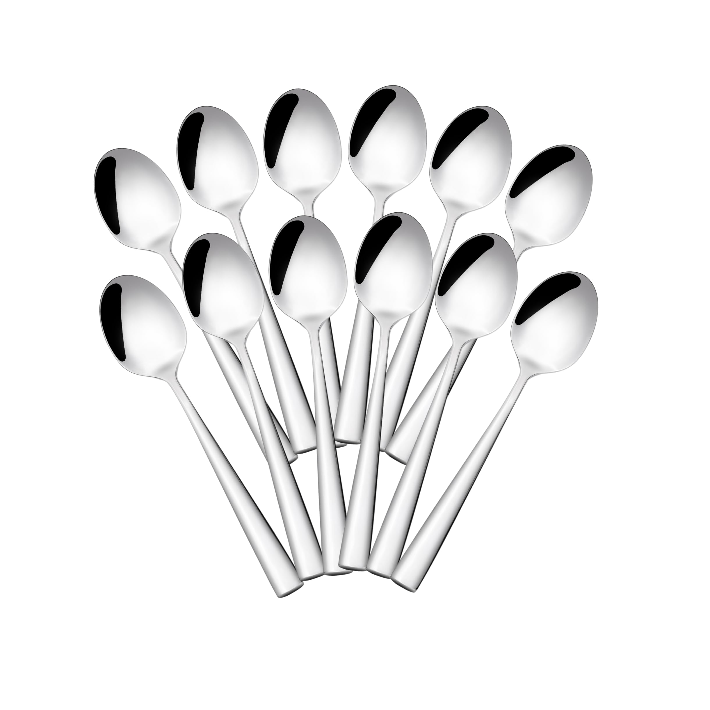 OTTO KONING Leipzig Teaspoons Set of 12, Silver Stainless Steel, Polished | Silv