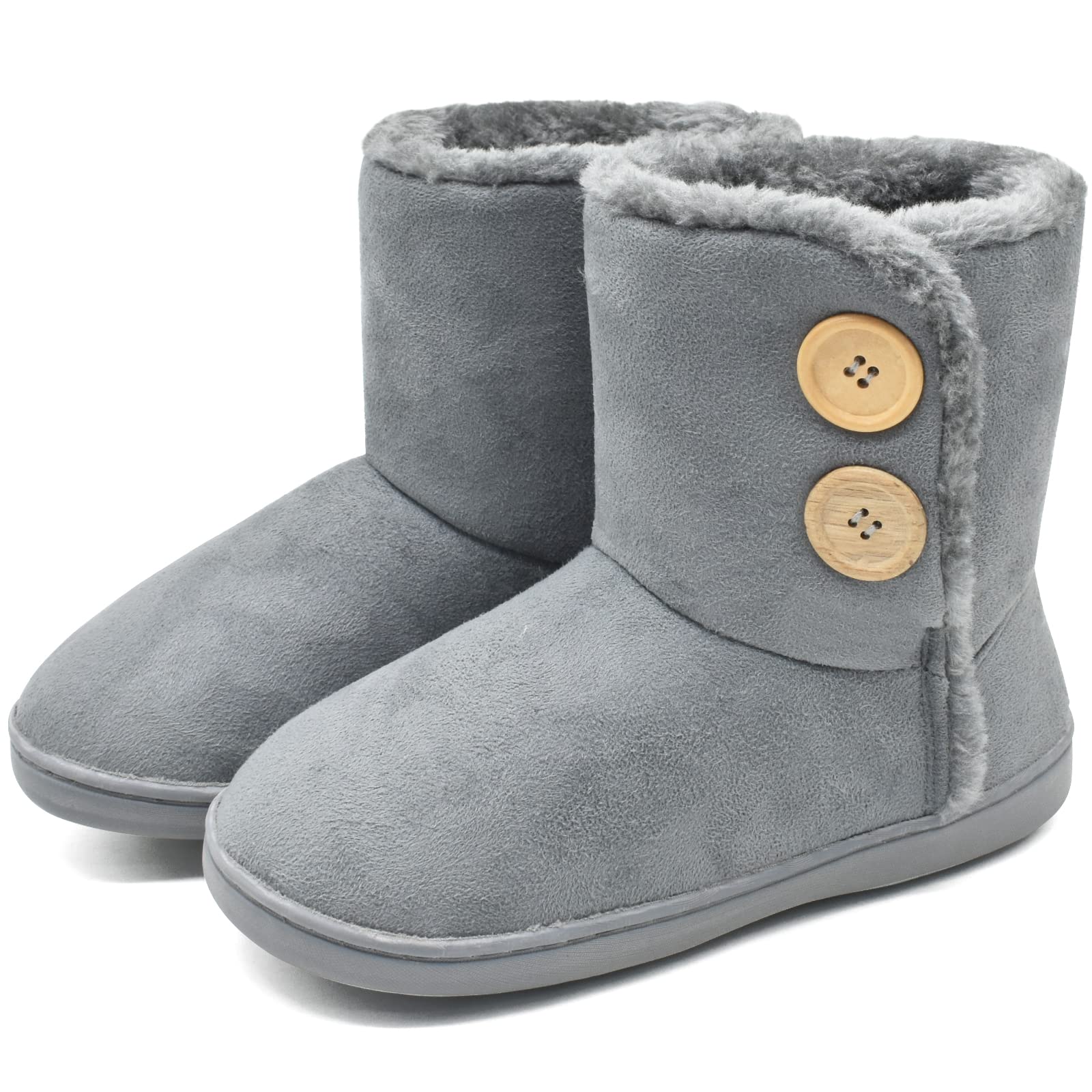 KuaiLu Women's Winter Warm Plush Fur House Slippers