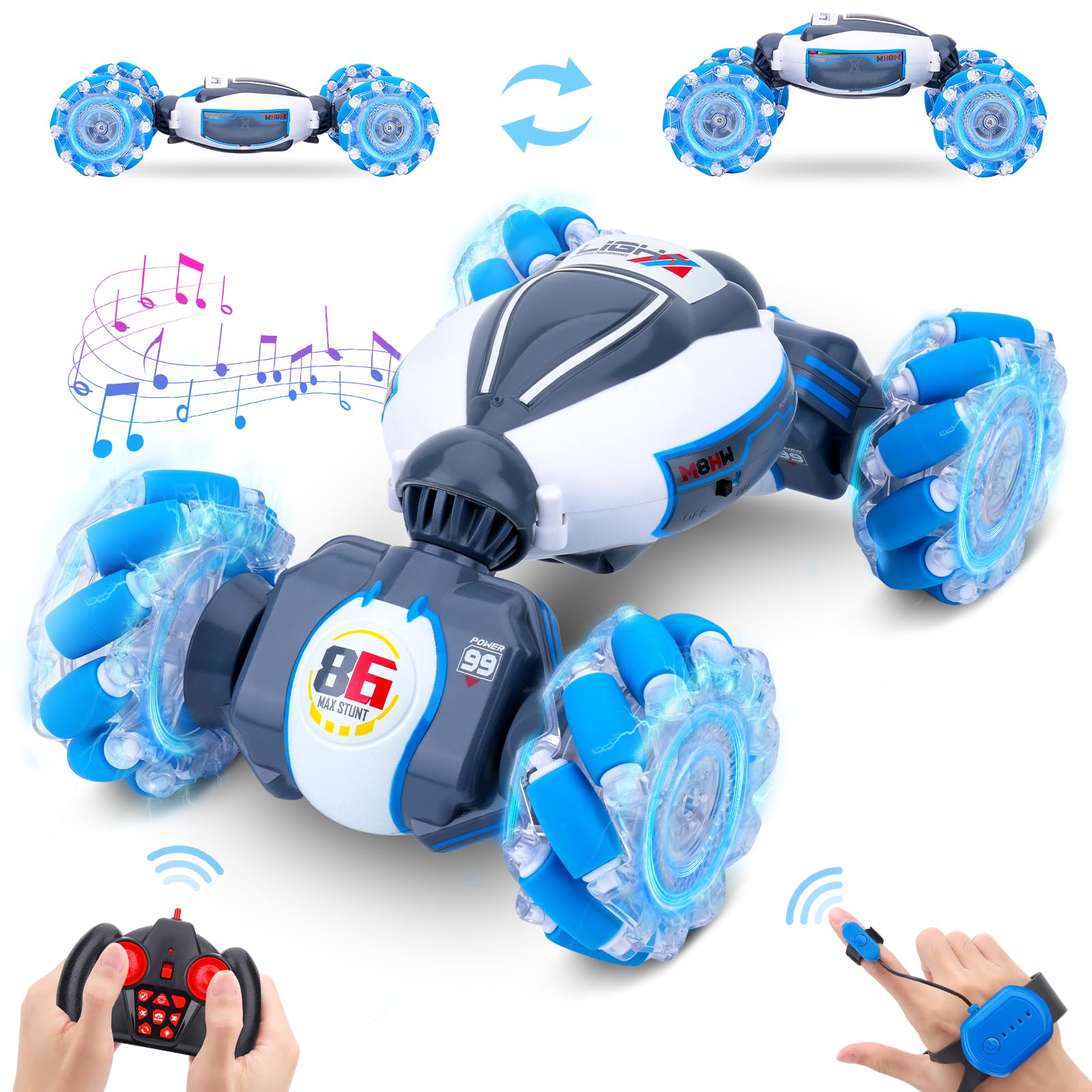 Dysaim Remote Control Car, Gesture Sensing RC Stunt Car Toys, 2.4GHz 4WD RC Drif