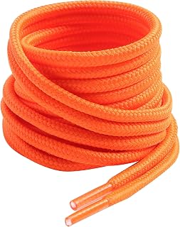 VSUDO Round Shoe Laces, Diameter 4 mm for Work Shoes, Shoelaces for Hiking/Safety/Trekking Shoes for Women or Men