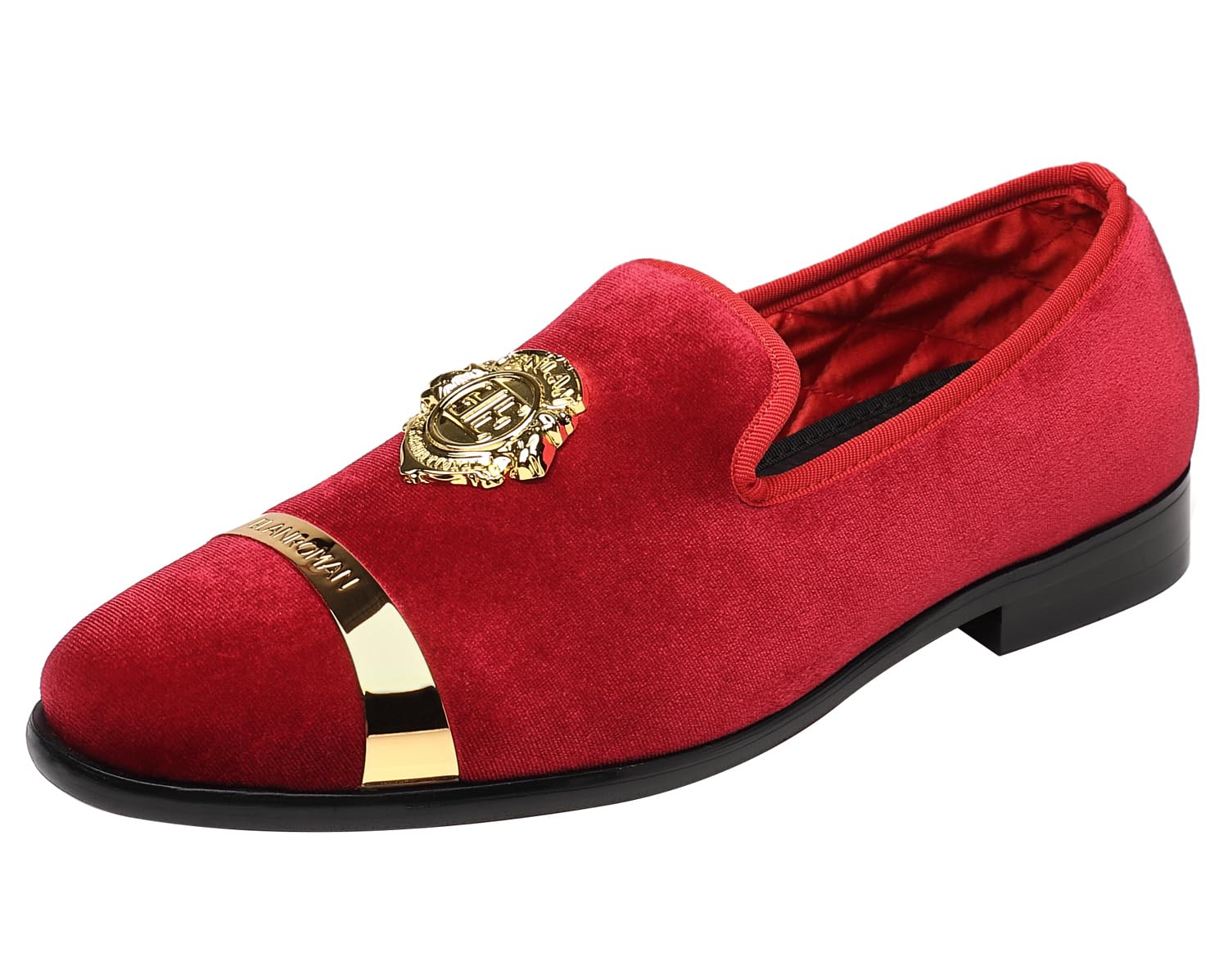 ELANROMAN Mocasines de terciopelo para hombre, a la moda, para boda, fiesta, bai
