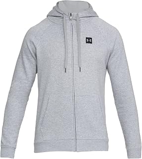 Under Armour Men's Ua Rival Cotton Fz Hoodie Sporty Sweat Jacket, Warm Hoodie with Full Zip (Pack of 1)