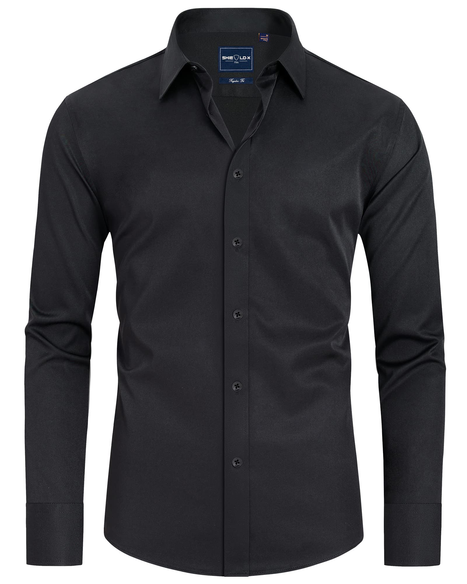 Alimens & Gentle Mens Stain Shield Dress Shirts Slim Fit Button Down Shirt