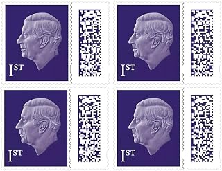 Albian Trading 1st Class Stamps 4 Pack - First Class Stamps - Barcoded Self Adhesive UK Letter Postage Stamps for Postage