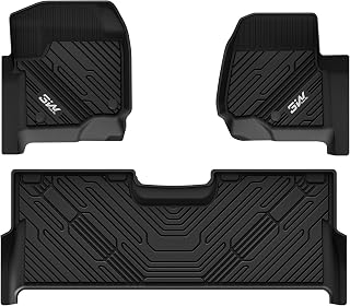 3W Floor Mats Fit for Ford F250 F350 F450 F550 2017-2025 2026 Super Duty Crew Cab Bucket Seat with Under Seat Storage, All Weather TPE Custom Fit F250 Floor Liner(Not for Vinyl Floor), Upgraded