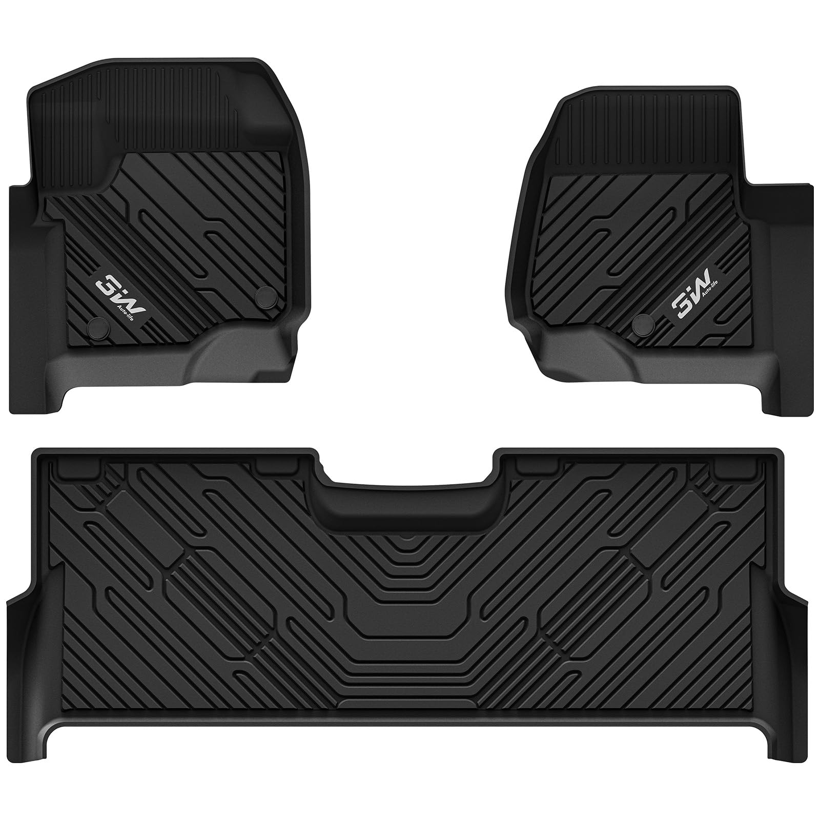 3W Floor Mats Fit for Ford F250 F350 F450 F550 2017-2025 2026 Super Duty Crew Ca
