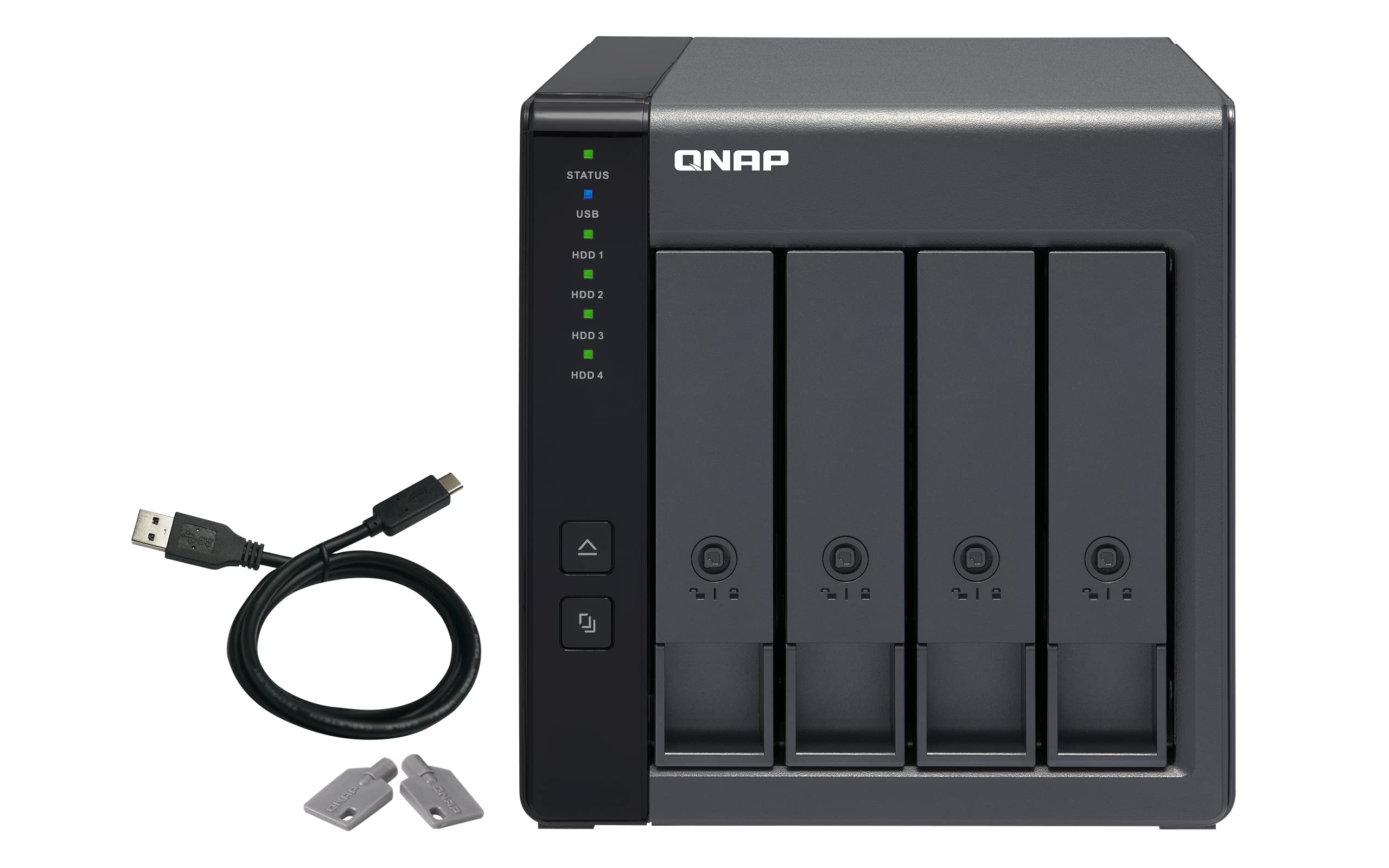 QNAP TR-004 4 Bay USB Type-C Direct Attached Storage (DAS) with hardware RAID (D