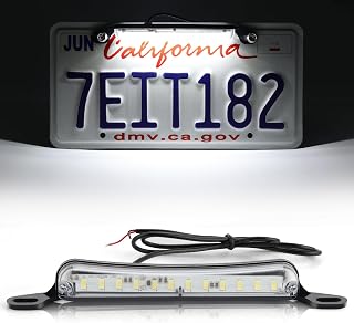 LivTee License Plate LED Light, Extremely Bright Assembly for Trailer UTV ATV Truck RV Boat, Xenon White(6000K)