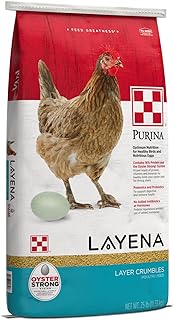 Purina Layena | Nutritionally Complete Layer Hen Feed Crumbles - Chicken Feed | 25 Pound (25 lb) Bag