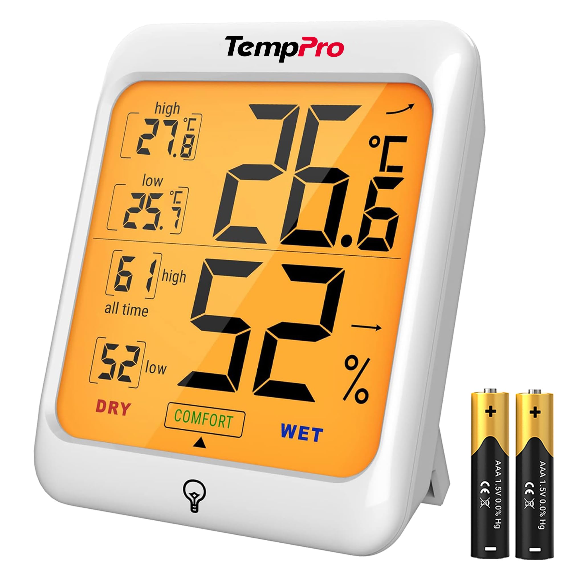 ThermoPro TP53 Hygrometer Digital Indoor Room Lab Greenhouse Thermometer Tempera