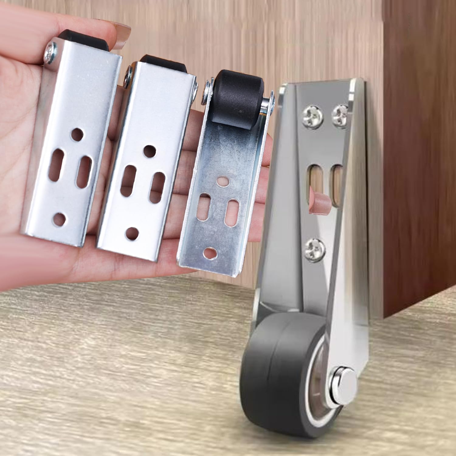 Stainless Steel Pulley Gate Caster Multi-Purpose Door Support Loading Swivel Fla