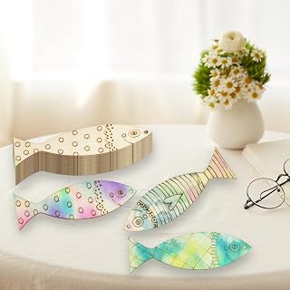 36 pieces decoration cutouts, 4 styles of crafts to paint shapes for various decoration lovers, ornaments with hemp rope and can be customized