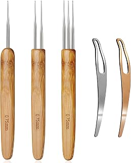 KACOLA Dreadlock Crochet Hook for Hair, Loc Needle for Dreads, Dreadlocks Crochet Needle, Interlocking Tool for locs, Braid Craft(0.75mm)