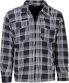 Men's Thermal Work Jacket Fleece Lining Checked Size M-3XL