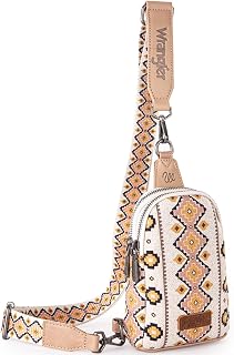 Wrangler Small Sling Bag for Women Leather Crossbody Bags Purse Fanny Packs