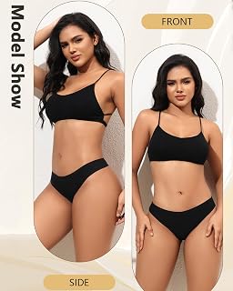 6 Pack Women Underwear Seamless Breathable Cotton Underwear S-XL, 6 Pack - Black, M