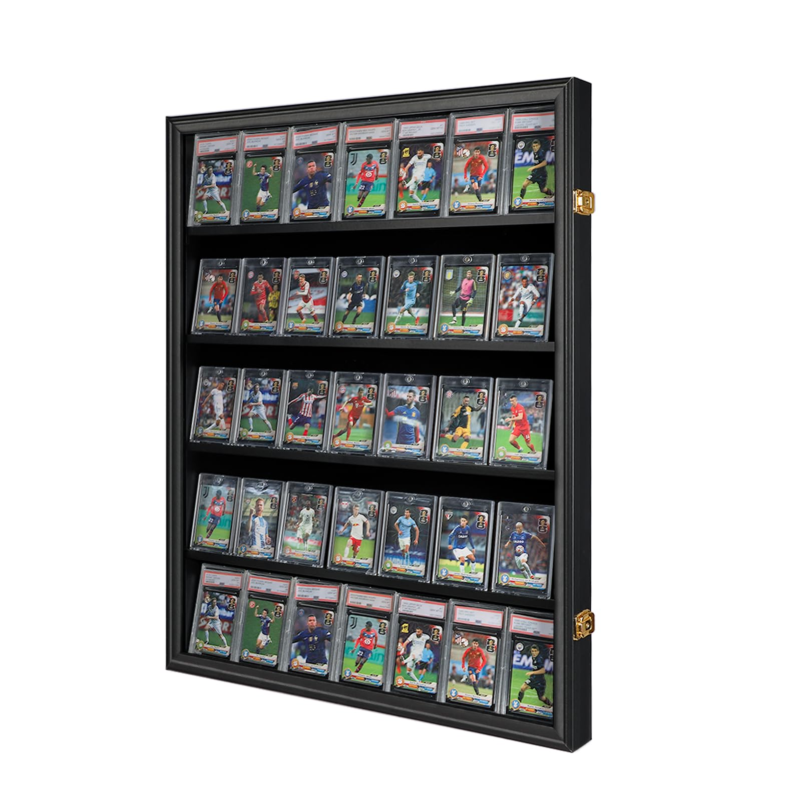 Temgee 35 Graded sports card wall-mounted display case for shows, Black | Matte 