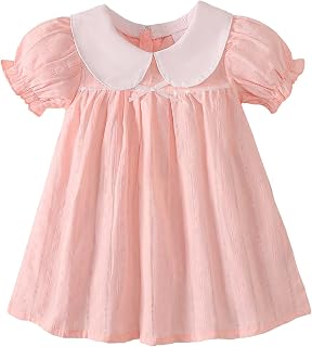 Kucnuzki Baby Girl Clothes Cute Spring Summer Sun Dresses Toddler Casual Puff Sleeve Floral Dress Girls Summer Outfits